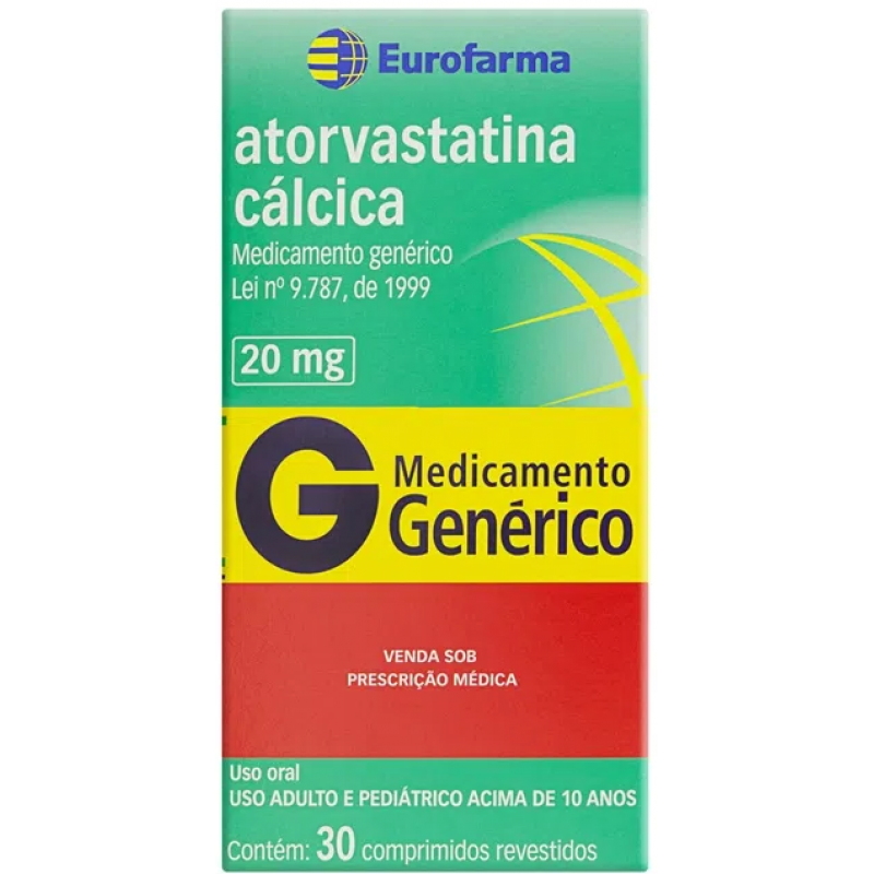 ATORVASTATINA CÁLCICA 20 MG - 30 COMPRIMIDOS